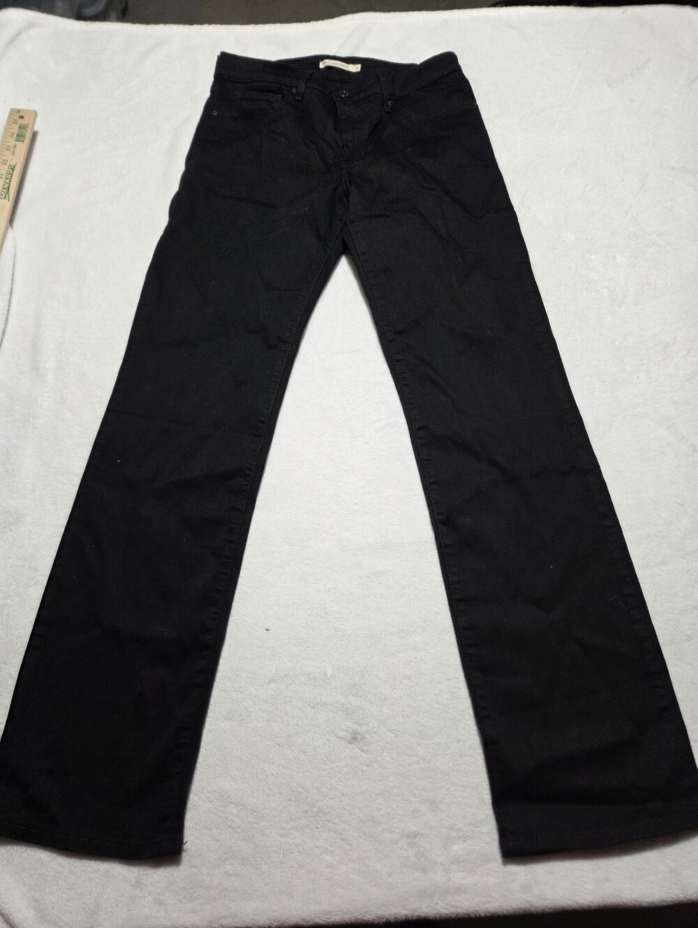 Levi's Women's 314 Shaping Straight Mid-Rise Stretch Denim Jeans 30x32 Black